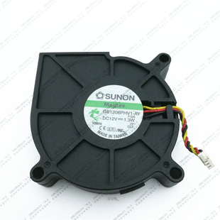 1.3W 建准6CM 12V 3线散热风扇 6015涡轮鼓风机GB1206PHV1