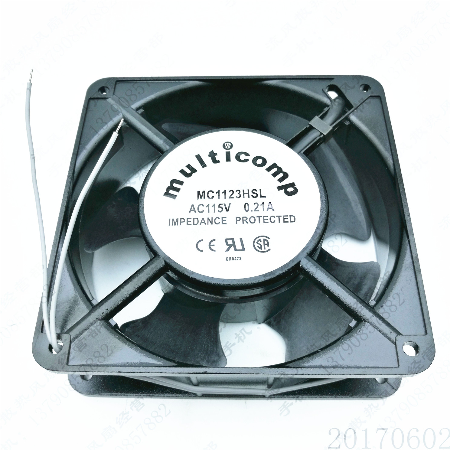 全新原装multicomp MC1123HSL AC115V 0.21A 12038 轴流风机 风扇