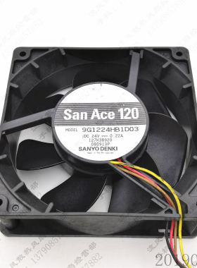原装日本三洋 9G1224HB1D03 24V 0.22A 12CM 12038 设备 散热风扇