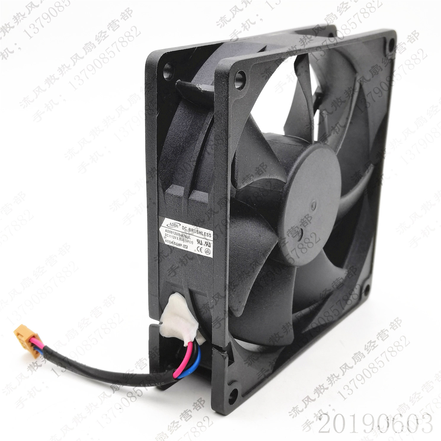 全新原装 ADDA AD0912UX -A76GL 9CM 9025 12V 0.30A 投影机风扇
