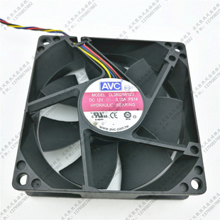 大风量 AVC 12V0.5A 8CM PWM四线调速CPU风扇DL08025R12U 8025