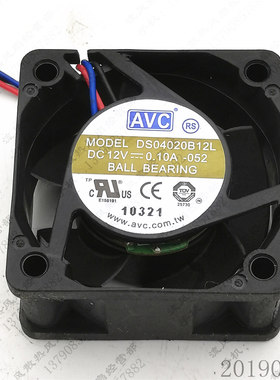 原装 AVC DS04020B12L 4CM 4020 12V 0.10A 3线 双滚珠散热风扇
