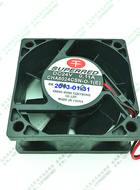 原装千红散热风扇 CHA6024CSN-O-1 24V 0.11A 6CM 6025 2线 风扇