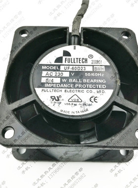 台湾福佑 UF-60D23-BWH 5/4W 6030 AC220V 超小型 滚珠散热风扇