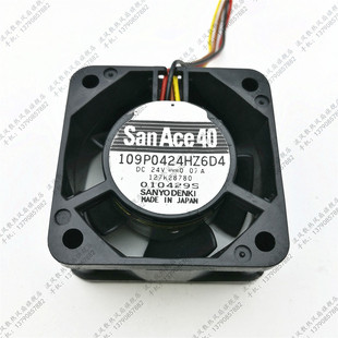 三洋4线PWM散热风扇 109P0424HZ6D4 4020 0.07A 4CM 24V 原装
