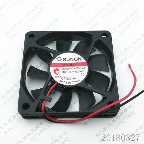 全新建准 MB60101V3-000C-A99 12V 0.65W 6010 6CM浮静音散热风扇