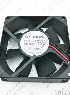 原装 建准 KD1208PTS1 12V 1.9W 8025 8CM 机箱 电源 2线散热风扇