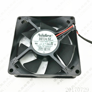 12v 0.5A Nidec 8CM 12TS3 8025 大风量电源机箱散热风扇 D08A