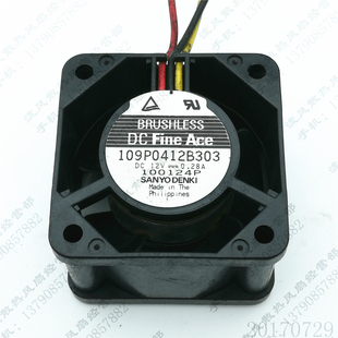 12V 109P0412B303 0.28A 4CM 服务器电源散热风扇 原装 4028 三洋
