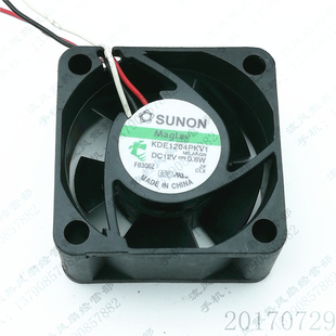 12V 0.8W 4020 原装 3线 KDE1204PKV1 4CM 静音电源散热风扇 SUNON