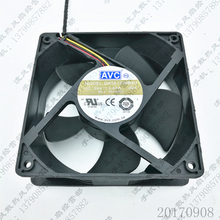 24V 0.80A 12038 原装 3线 DATA1238B4U 12CM 变频器散热风扇 AVC