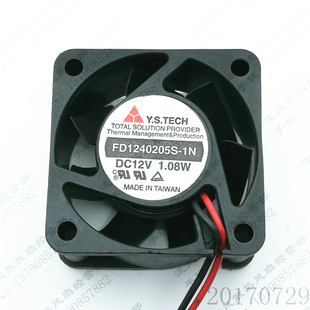 12V 1.08W 原装 2线 FD1240205S 4020 静音散热风扇 Y.S.TECH
