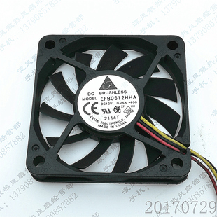 12V 0.25A FOO 原装 6CM EFB0612HHA 6010 逆变器散热风扇 台达