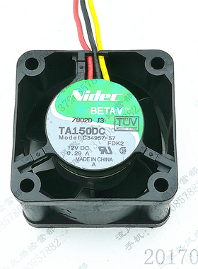 原装 Nidec C34957-57 12V 0.29A 4028 4cm 思科服务器散热风扇