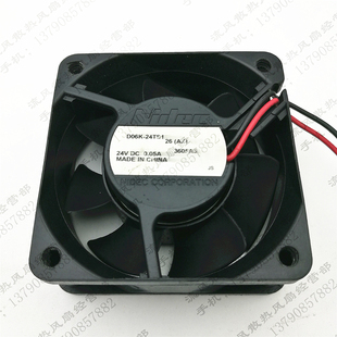 24TS1 24V 静音 NIDEC 变频器散热风扇 2线 D06K 6025 原装 0.05A
