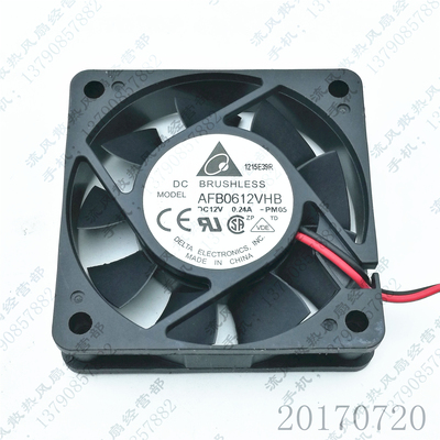 原装 台达 AFB0612VHB 6015 12V 0.24A 6CM 2线 电源 散热风扇