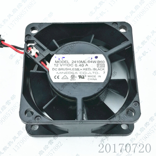 B60 6025 12V NMB 6CM 04W 0.40A 大风量双滚珠散热风扇 2410ML