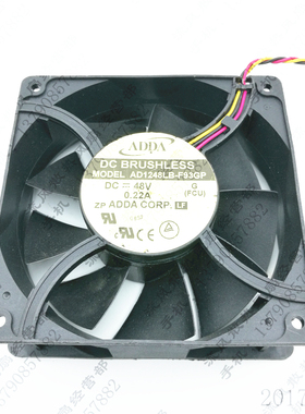 原装 ADDA AD1248LB-F93GP 48V 0.22A 12038 3线 交换机散热风扇