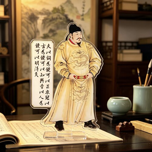 唐太宗李世民皇帝帝王书桌唯美古风人物摆件亚克力立牌