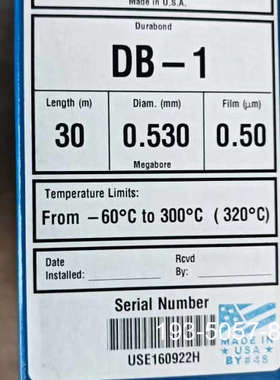 125-1037 J&W DB-1 气相色谱柱，30详谈报价