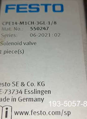 FESTO费斯托550247 CPE14-M1CH-3G详谈报价