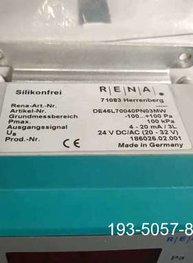 菲希尔RENA压力表71083 DE46L70040PN详谈报价