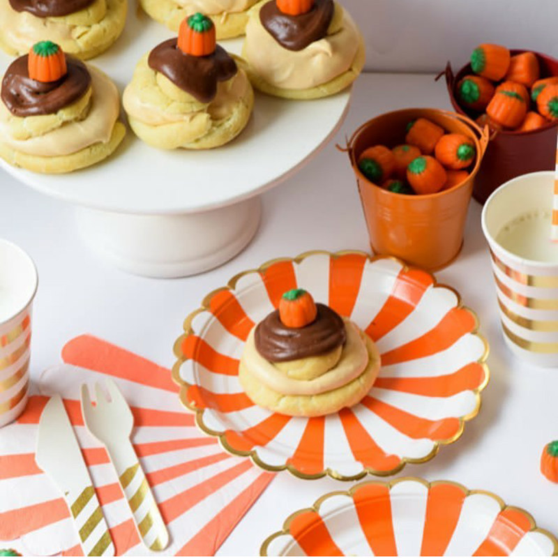 橙色party布置一次性烫金花边纸盘子野餐派对橘红色条纹纸杯纸巾,节庆用品/礼品,装扮布置套餐,淘宝优惠券,粉丝福利购,淘宝优惠卷