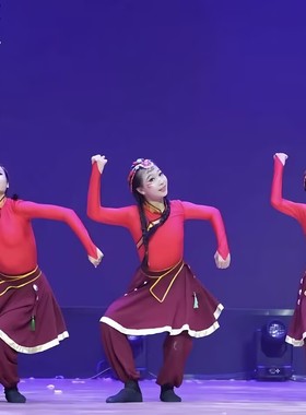 2025儿童群舞《起舞》同款舞台演出服藏族舞蹈服桃李杯少数民族舞
