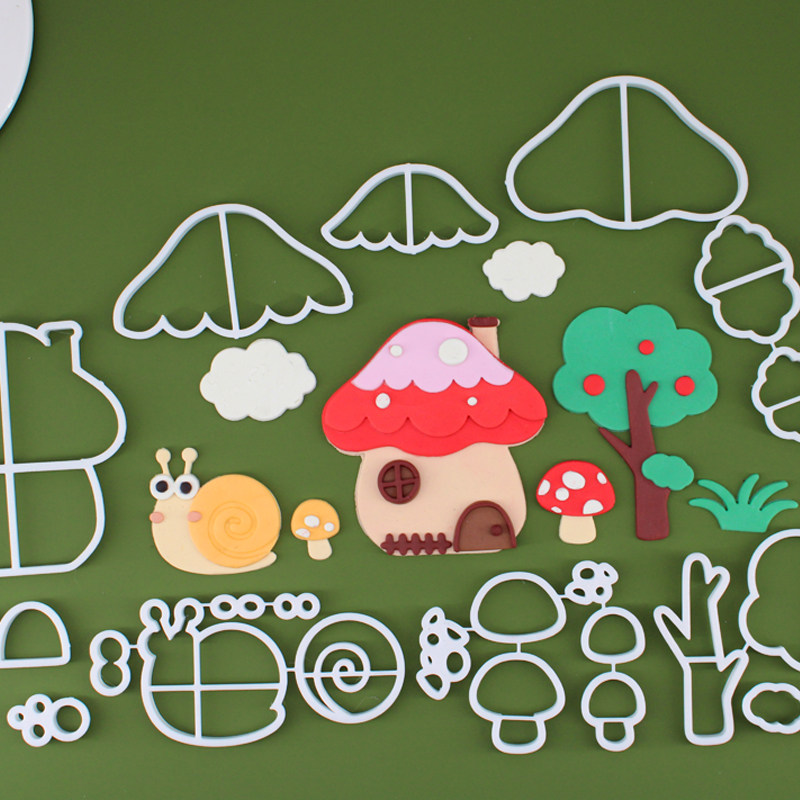 漫步兔田园小屋蜗牛云朵翻糖切模森林苹果树小草蛋糕烘焙DIY模具,厨房/烹饪用具,烘焙模具,淘宝优惠券,粉丝福利购,淘宝优惠卷