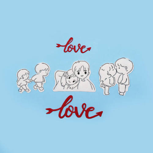 河马泥塘七夕节情侣亲亲翻糖切模