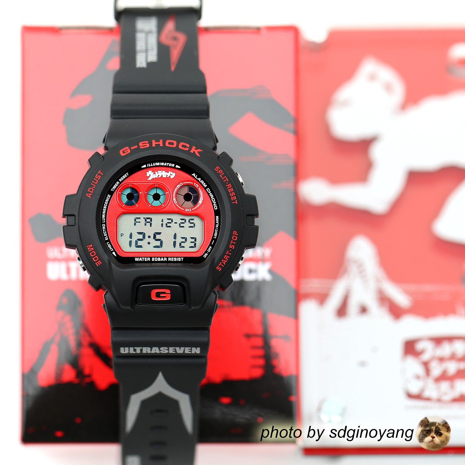 CASIO卡西欧G-SHOCKx奥特曼Seven DW-6900赛文45周年限量全新结束