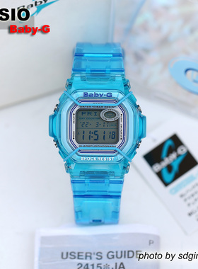 CASIO卡西欧Baby-G BG-361-2BSJR 绝版限定果冻蓝女方块全新结束