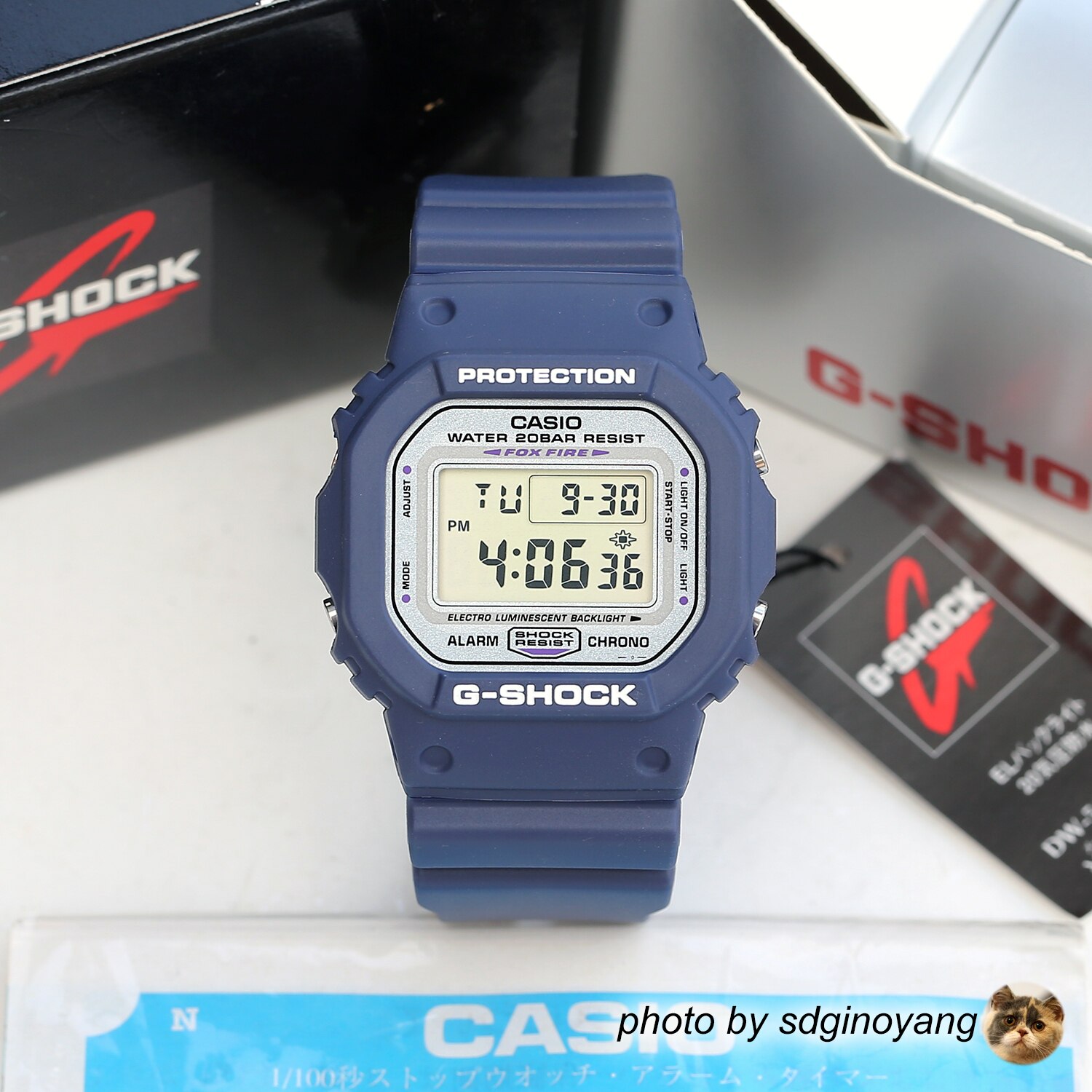 CASIO卡西欧G-SHOCK方块DW-5600A-2JF海军蓝火狐邪眼背光全新现货
