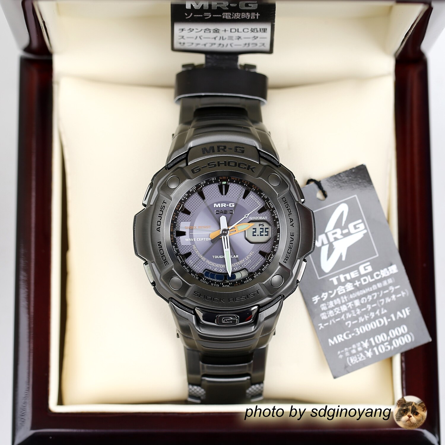 CASIO卡西欧G-SHOCK旗舰MRG-3000DJ-1A太阳能电波蓝宝石全新结束