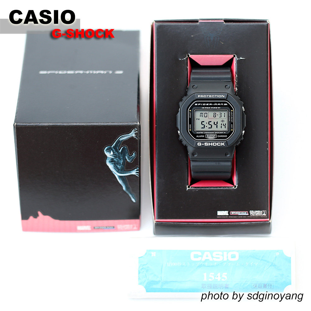 CASIO G-SHOCK x Spiderman DW-5600VT 黑蜘蛛侠限定1500全新现货