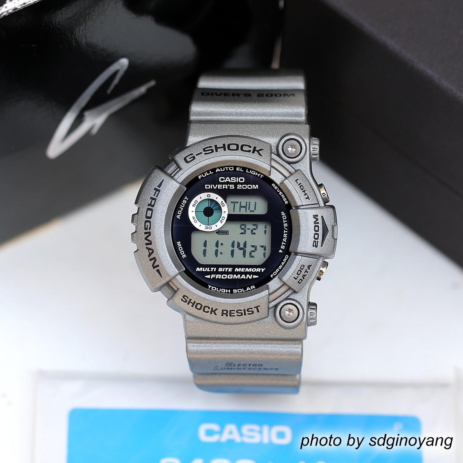 卡西欧G-SHOCK潜水蛙人银蛙腕表