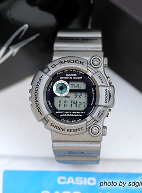CASIO卡西欧G-SHOCK FROGMAN GW-200S-8JF潜水稀少银蛙人全新现货