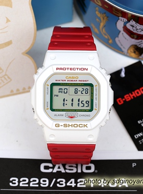 CASIO卡西欧G-SHOCKx招财猫DW-5600TMN-7JR白猫限定方块全新现货