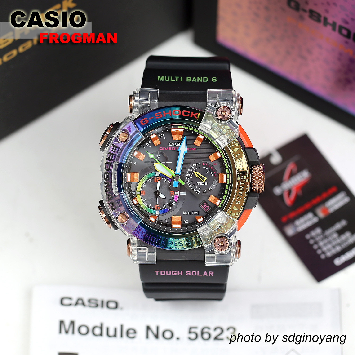 GSHOCK七代彩虹蟾蜍蛙人腕表