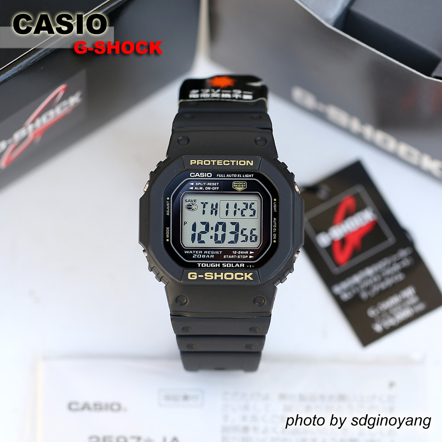 casio卡西欧初代太阳能方块腕表