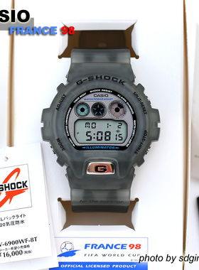 CASIO卡西欧G-SHOCK FRANCE 98 DW-6900WF-8T(98世界杯)全新结束