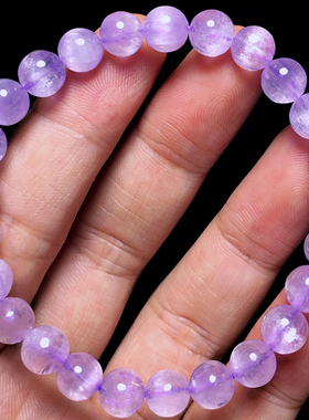 纯天然紫锂辉串珠手链