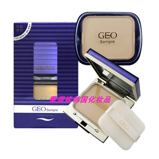 GEO韩国正品 芍药仙人掌花黄春菊散粉 Sempre细腻粉饼10.5g含替换装
