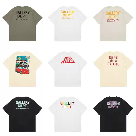 GALLERY DEPT water washed vintage American retro high street short sleeved T-shirt vintage fashion brand men's and women's T-shirt