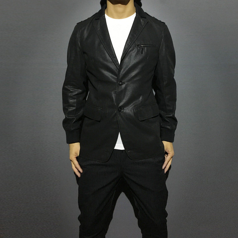 a吉牡春秋男外套硬汉型男休闲男装夹克西装领青年茄克男潮牌jims