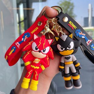 超音鼠索尼克钥匙扣动漫卡通公仔可爱包包挂件汽车挂饰钥匙链