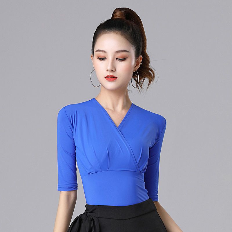 绚悦断码特价女拉丁中袖舞上衣