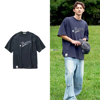 高端 联名 Nautica x Reebok Graphic Baseball Tee 男子秋冬短袖