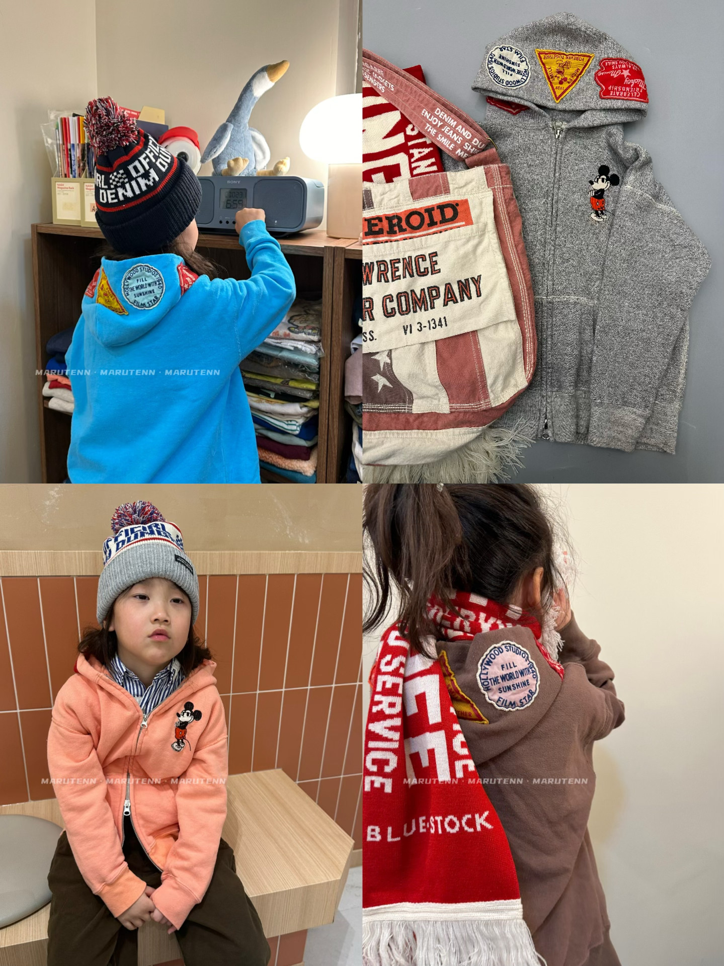 【新品】日系小众上下拉链帽子刺卫衣/绒衫