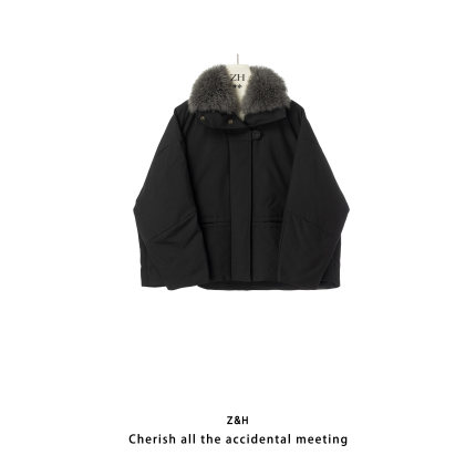 ZH【漫雾织梦】纯色简约舒适羽绒服女长袖保暖